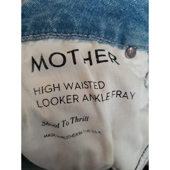 Mother High Waisted Looker Ankle Fray in Shoot To Thrill Leopard Sz 24 (a - Picture 6 of 10